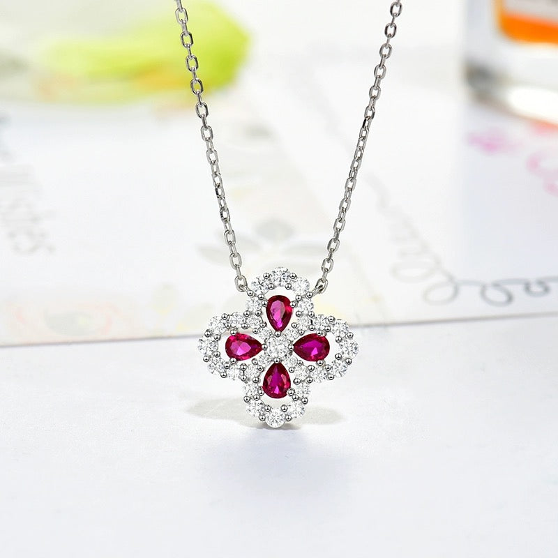 [Azure Tears]LOOP NECKLACE FULL MOTIF DIAMOND 16MM MULTIPLE COLORS