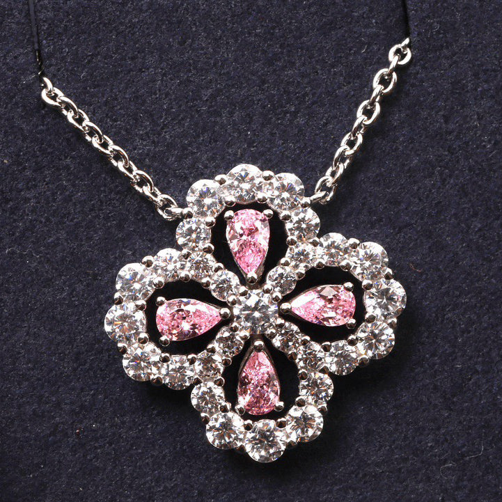 [Azure Tears]LOOP NECKLACE FULL MOTIF DIAMOND 16MM MULTIPLE COLORS