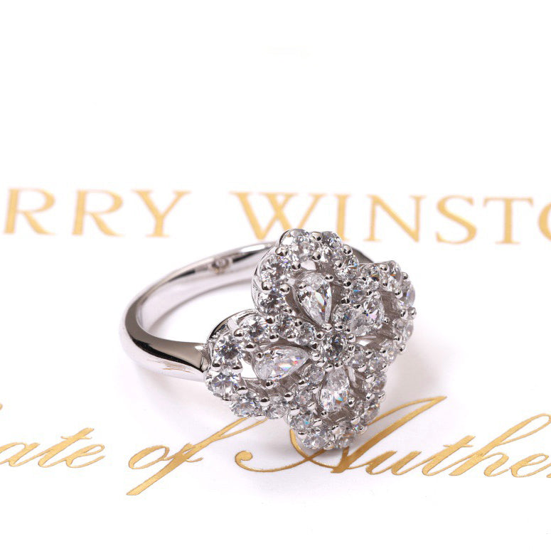 [Azure Tears]LOOP RING FULL MOTIF DIAMOND 16MM SILVE