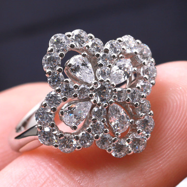 [Azure Tears]LOOP RING FULL MOTIF DIAMOND 16MM SILVE