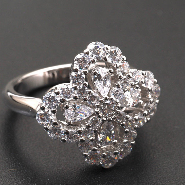 [Azure Tears]LOOP RING FULL MOTIF DIAMOND 16MM SILVE
