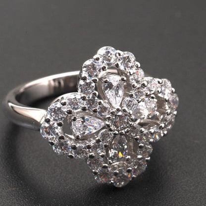 [Azure Tears]LOOP RING FULL MOTIF DIAMOND 16MM SILVE