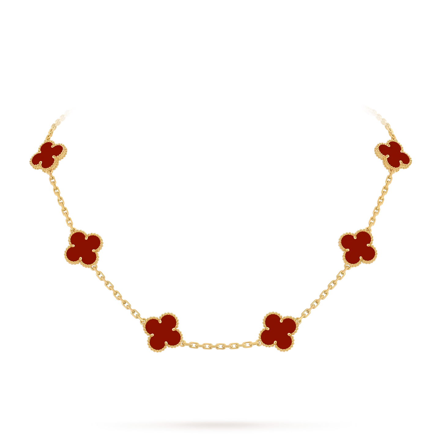 [Azure Tears]CLASSIC LUCKY 10-MOTIF CLOVER NECKLACE GOLD COLLECTION