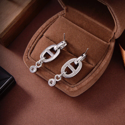 [Azure Tears]HM CHAINE DIAMOND EARRINGS