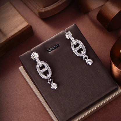 [Azure Tears]HM CHAINE DIAMOND EARRINGS