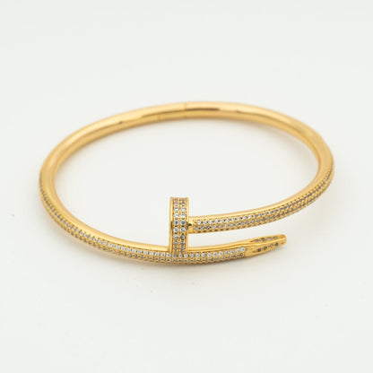 [Azure Tears]JUSTE UN CLOU 3.5MM FULL PAVÉ NAIL BANGLE