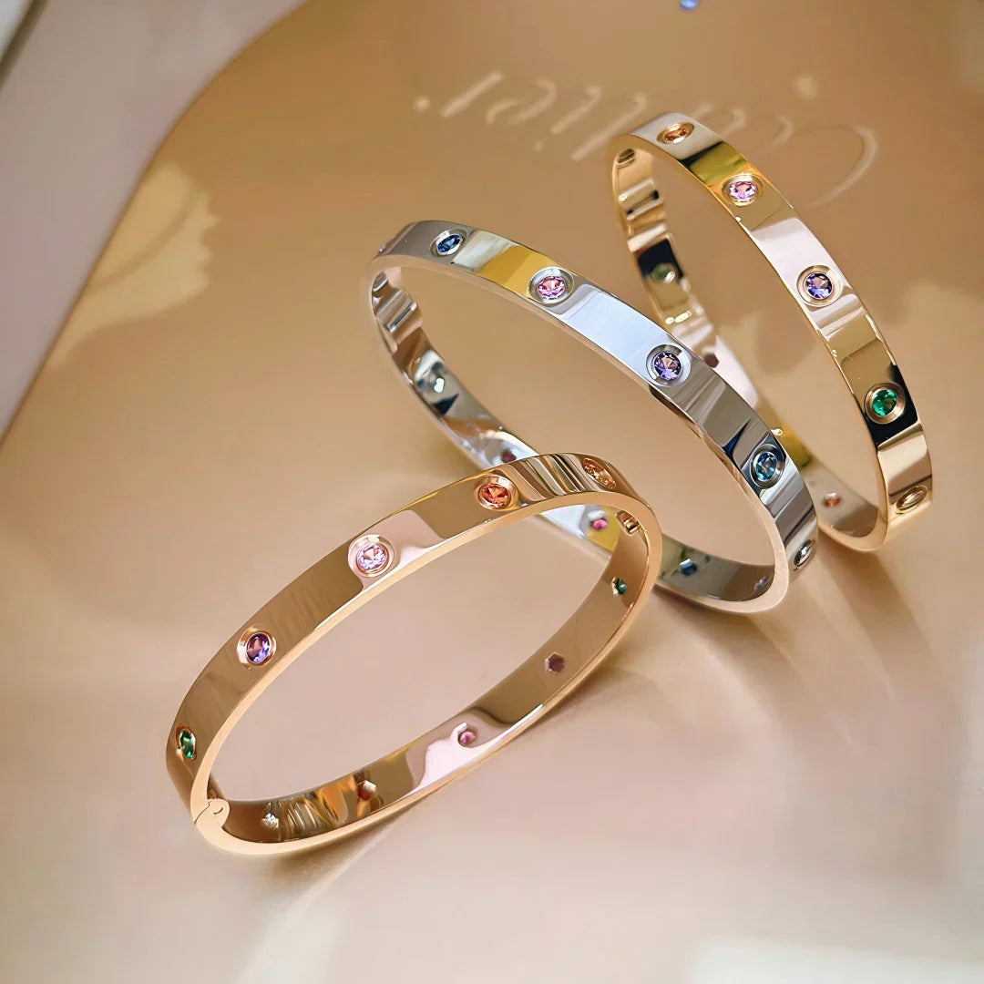 [Azure Tears]CLASSIC 6.1MM LOVE BRACELET 10-DIAMOND MULTICOLOR