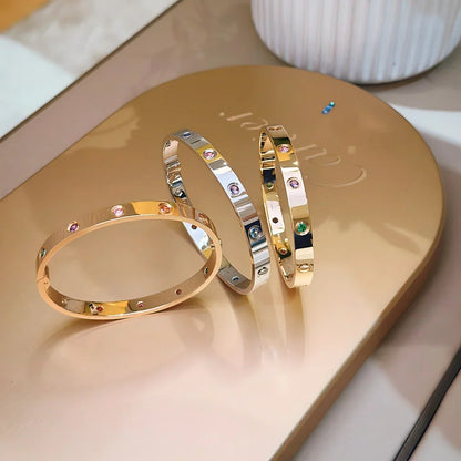 [Azure Tears]CLASSIC 6.1MM LOVE BRACELET 10-DIAMOND MULTICOLOR
