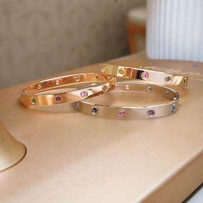 [Azure Tears]CLASSIC 6.1MM LOVE BRACELET 10-DIAMOND MULTICOLOR