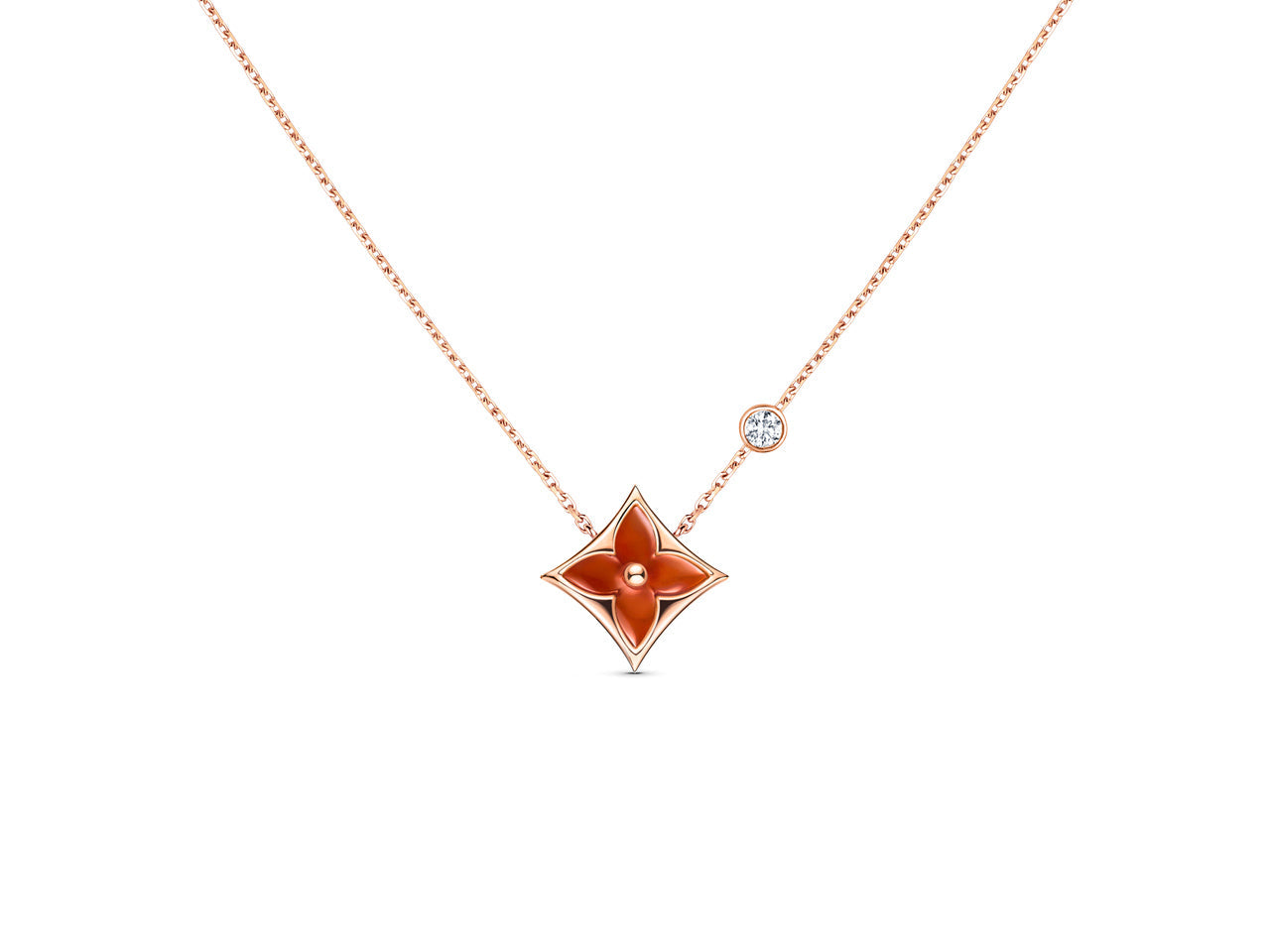 [Azure Tears]STAR NECKLACE ROSE GOLD 1 DIAMOND