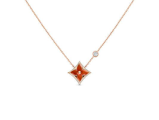 [Azure Tears]STAR NECKLACE ROSE GOLD 1 DIAMOND