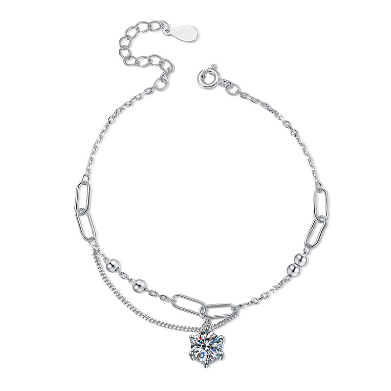 [Azure Tears]CLASSIC SOLITAIRE MOISSANITE BRACELET
