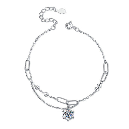 [Azure Tears]CLASSIC SOLITAIRE MOISSANITE BRACELET