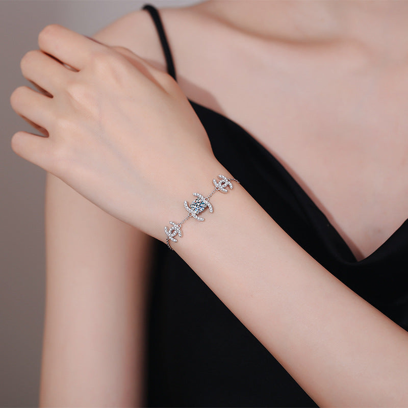 [Azure Tears]CLASSIC INTERLOCKING MOISSANITE BRACELET