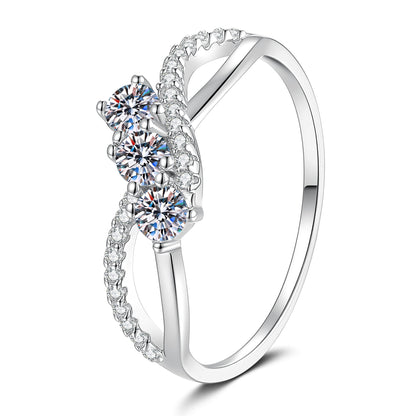 [Azure Tears]INTERTWINING LOVE MOISSANITE RING