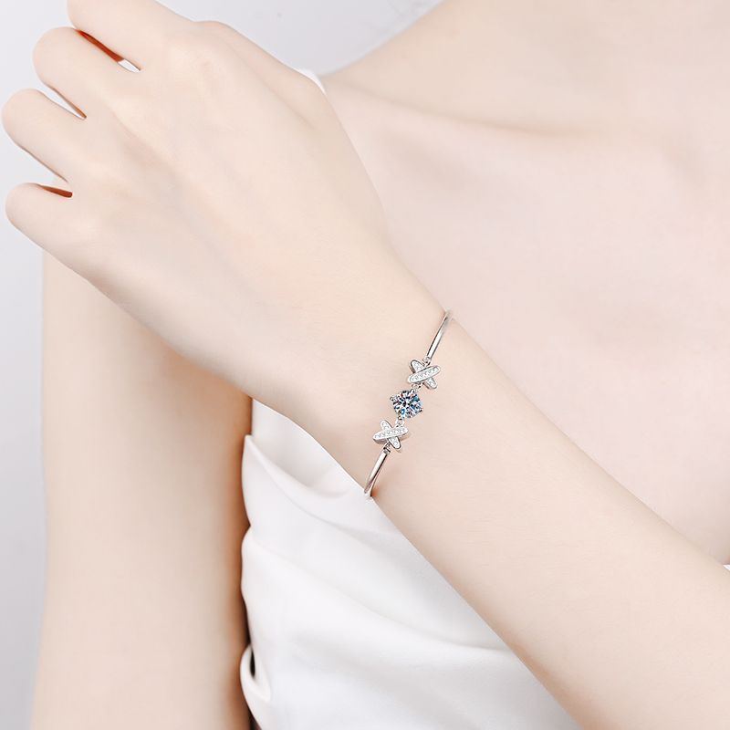 [Azure Tears]ELEGANT BOW-KNOT MOISSANITE BRACELET