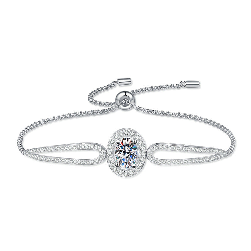 [Azure Tears]"PIGEON'S EGG" TEARDROP MOISSANITE BRACELET