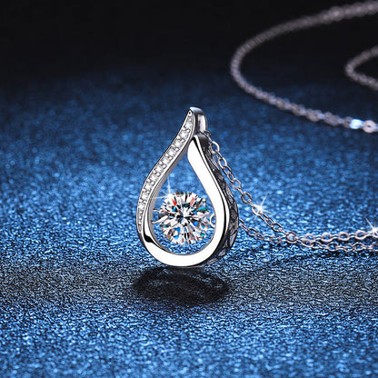 [Azure Tears]DANCING WATER DROP MOISSANITE NECKLACE