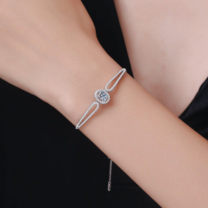 [Azure Tears]"PIGEON'S EGG" TEARDROP MOISSANITE BRACELET