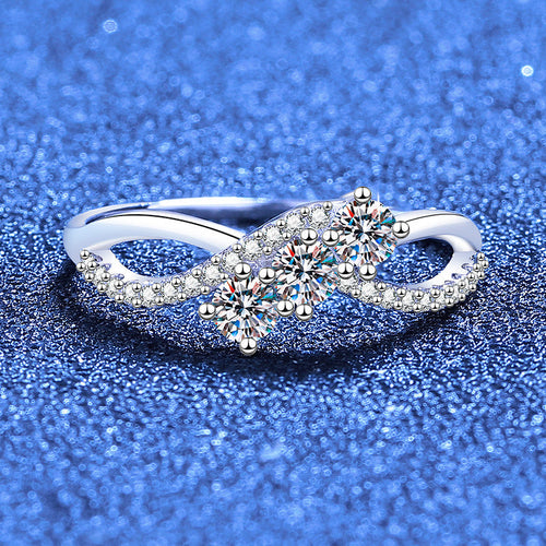 [Azure Tears]INTERTWINING LOVE MOISSANITE RING