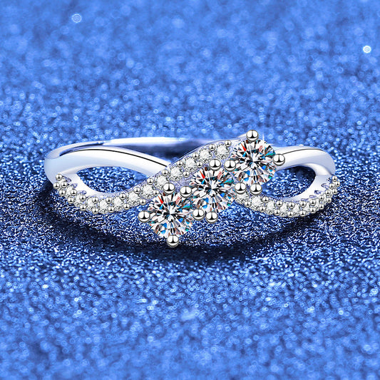 [Azure Tears]INTERTWINING LOVE MOISSANITE RING