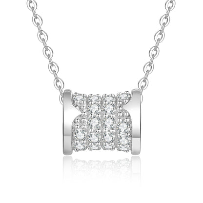 [Azure Tears]FULL-PAVE "HOURGLASS" MOISSANITE NECKLACE