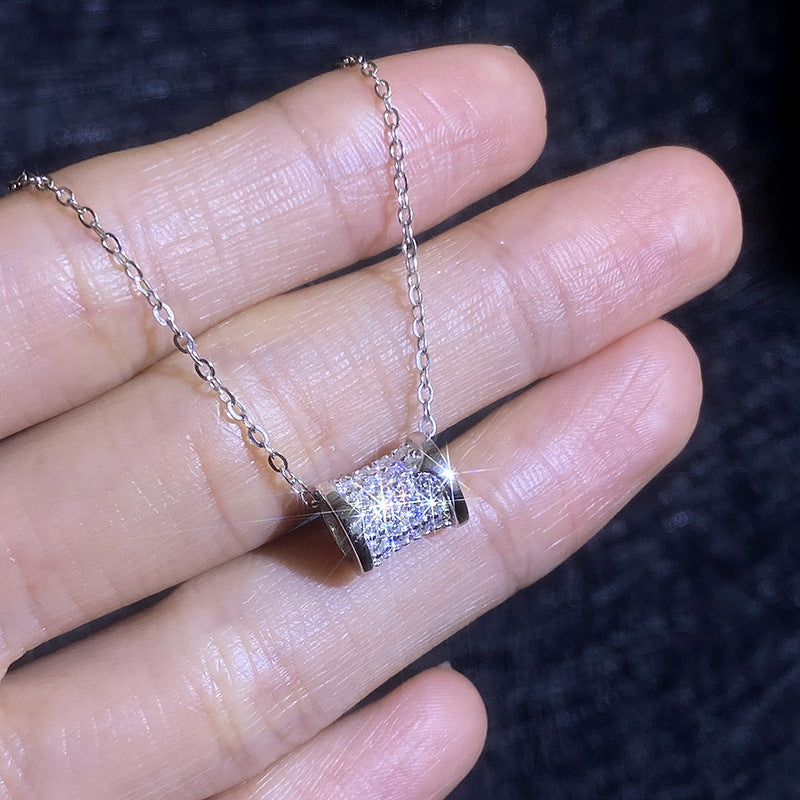 [Azure Tears]FULL-PAVE "HOURGLASS" MOISSANITE NECKLACE