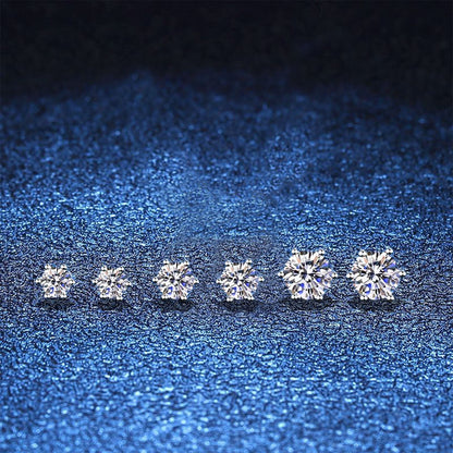 [Azure Tears]SIX-PRONG MOISSANITE EARRINGS