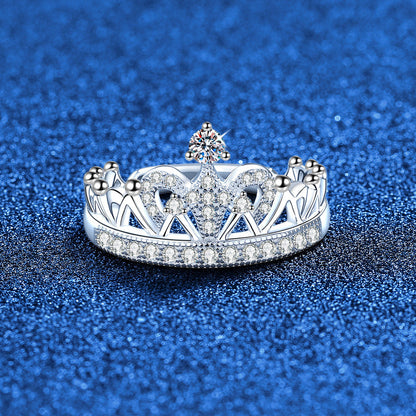 [Azure Tears]DREAMY CROWN MOISSANITE RING - 1.2CT ELEGANT PRINCESS STYLE