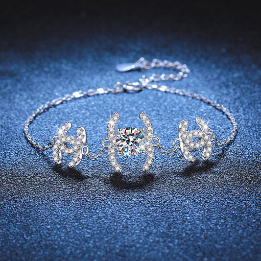 [Azure Tears]CLASSIC INTERLOCKING MOISSANITE BRACELET