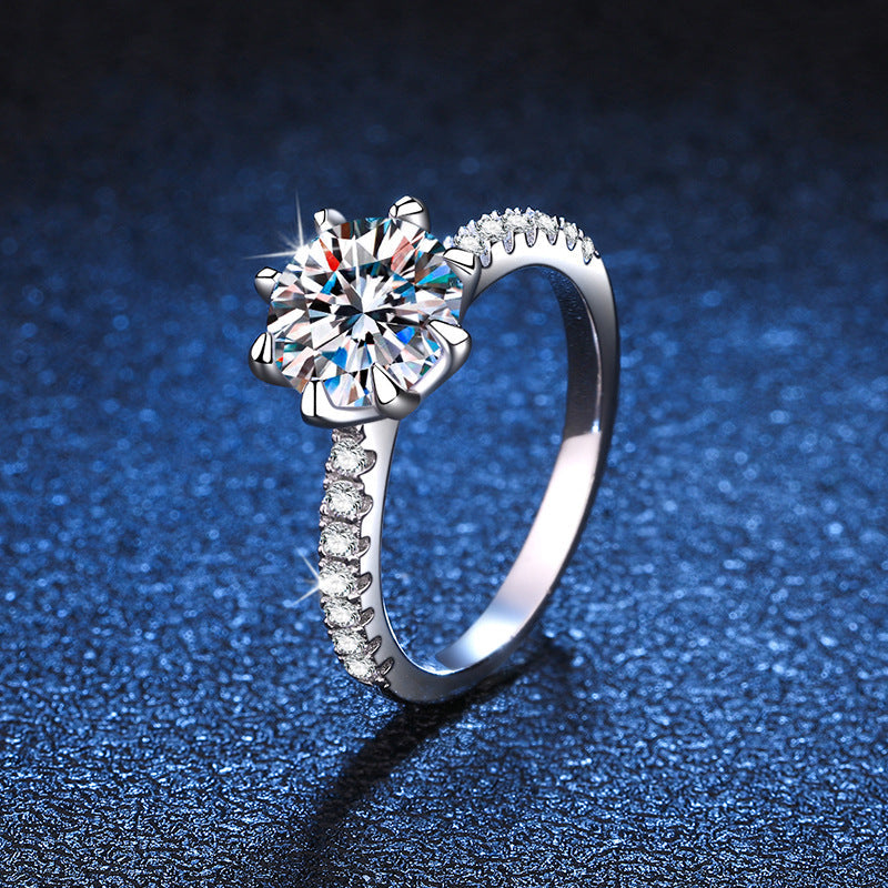 [Azure Tears]BOLD TIGER CLAW MOISSANITE ENGAGEMENT RING