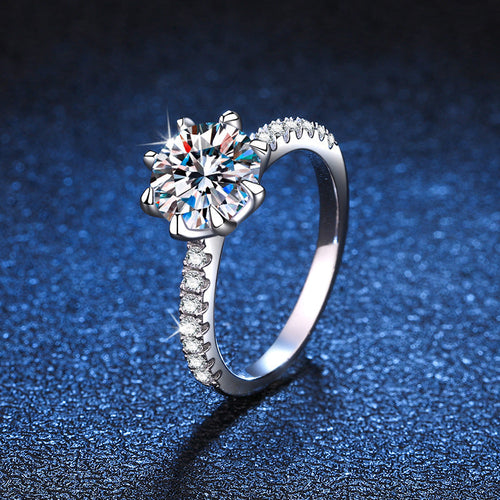 [Azure Tears]BOLD TIGER CLAW MOISSANITE ENGAGEMENT RING