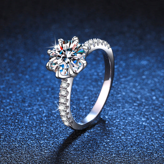 [Azure Tears]BOLD TIGER CLAW MOISSANITE ENGAGEMENT RING