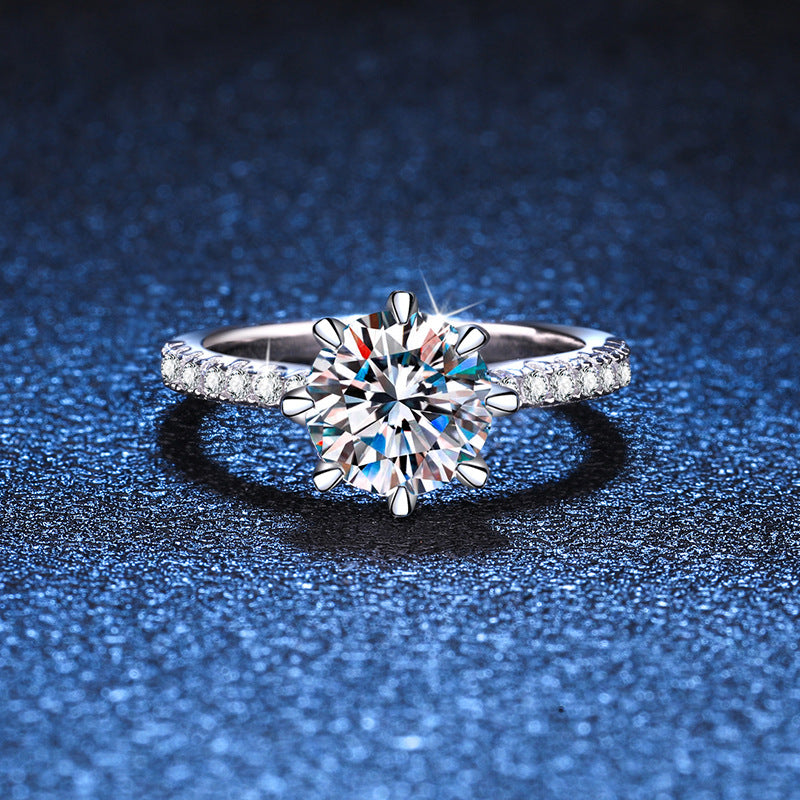 [Azure Tears]BOLD TIGER CLAW MOISSANITE ENGAGEMENT RING