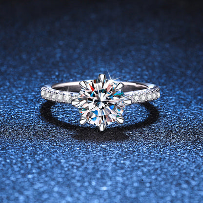 [Azure Tears]BOLD TIGER CLAW MOISSANITE ENGAGEMENT RING
