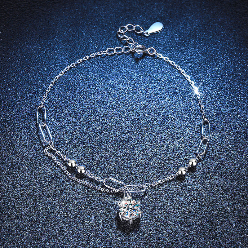 [Azure Tears]CLASSIC SOLITAIRE MOISSANITE BRACELET