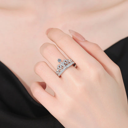 [Azure Tears]DREAMY CROWN MOISSANITE RING - 1.2CT ELEGANT PRINCESS STYLE
