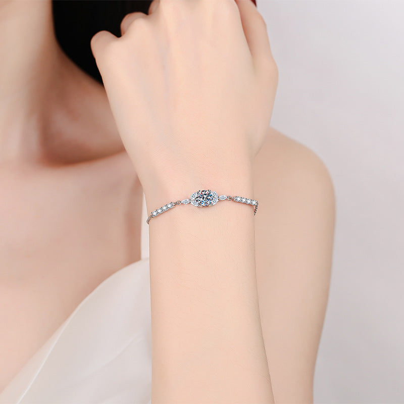 [Azure Tears]BLOOMING STAR-FLOWER MOISSANITE BRACELET