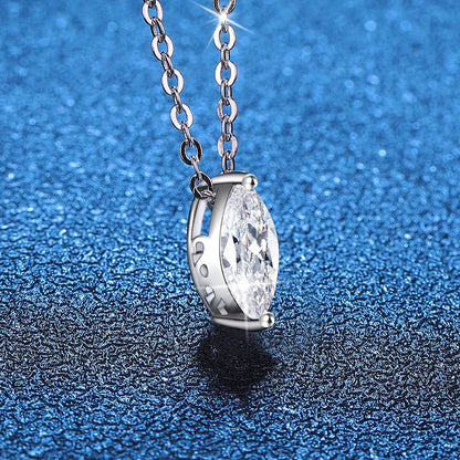 [Azure Tears]SOPHISTICATED MARQUISE-CUT MOISSANITE PENDANT NECKLACE