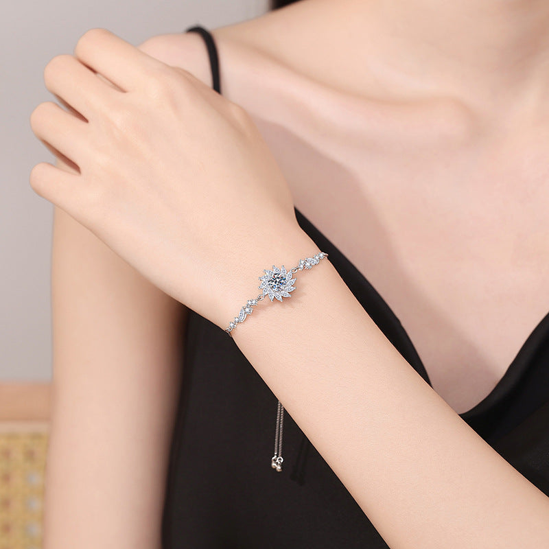 [Azure Tears]RADIANT SUNFLOWER MOISSANITE BRACELET