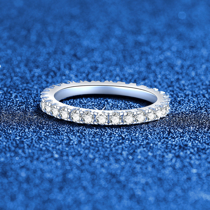 [Azure Tears]DAINTY 0.87CT FULL ETERNITY MOISSANITE RING