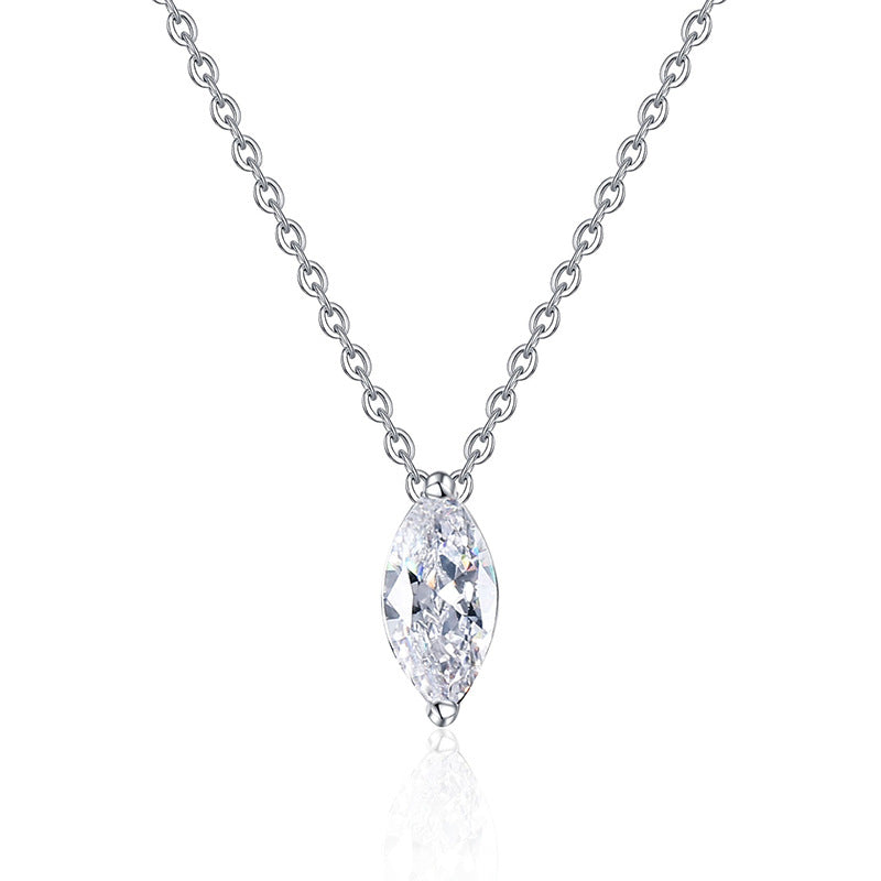 [Azure Tears]SOPHISTICATED MARQUISE-CUT MOISSANITE PENDANT NECKLACE