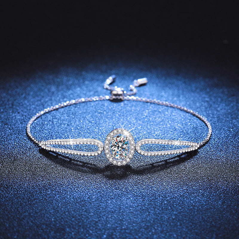 [Azure Tears]"PIGEON'S EGG" TEARDROP MOISSANITE BRACELET