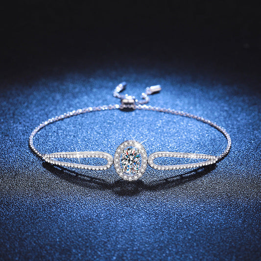 [Azure Tears]"PIGEON'S EGG" TEARDROP MOISSANITE BRACELET