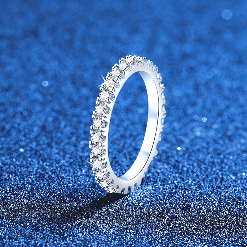 [Azure Tears]DAINTY 0.87CT FULL ETERNITY MOISSANITE RING