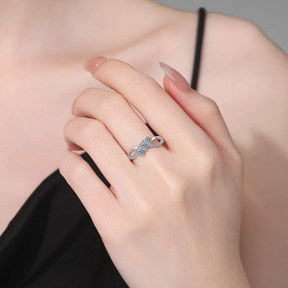 [Azure Tears]INTERTWINING LOVE MOISSANITE RING