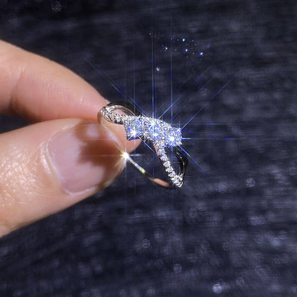 [Azure Tears]INTERTWINING LOVE MOISSANITE RING