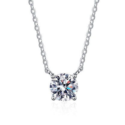 [Azure Tears]CLASSIC FOUR-PRONG SOLITAIRE MOISSANITE NECKLACE