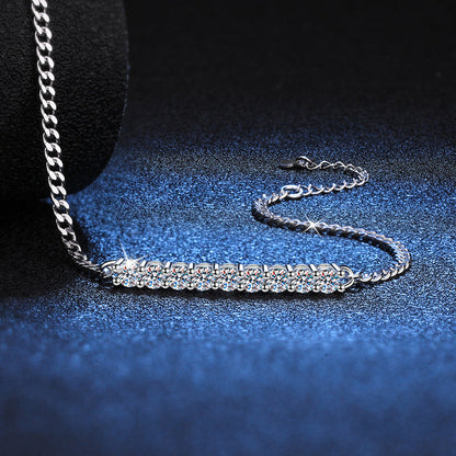 [Azure Tears]SMILING CURVE MOISSANITE BRACELET