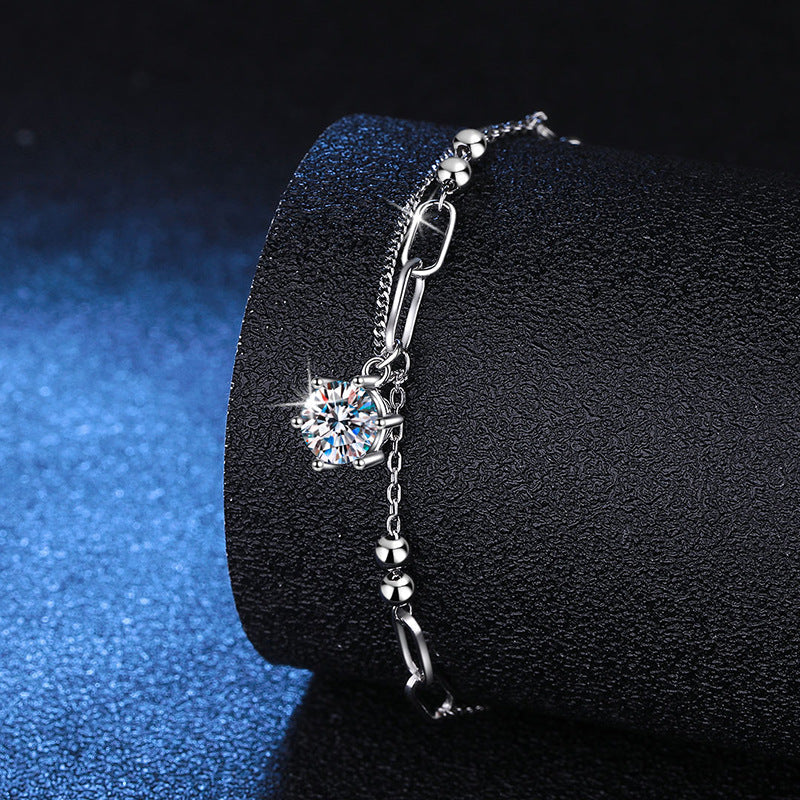 [Azure Tears]CLASSIC SOLITAIRE MOISSANITE BRACELET